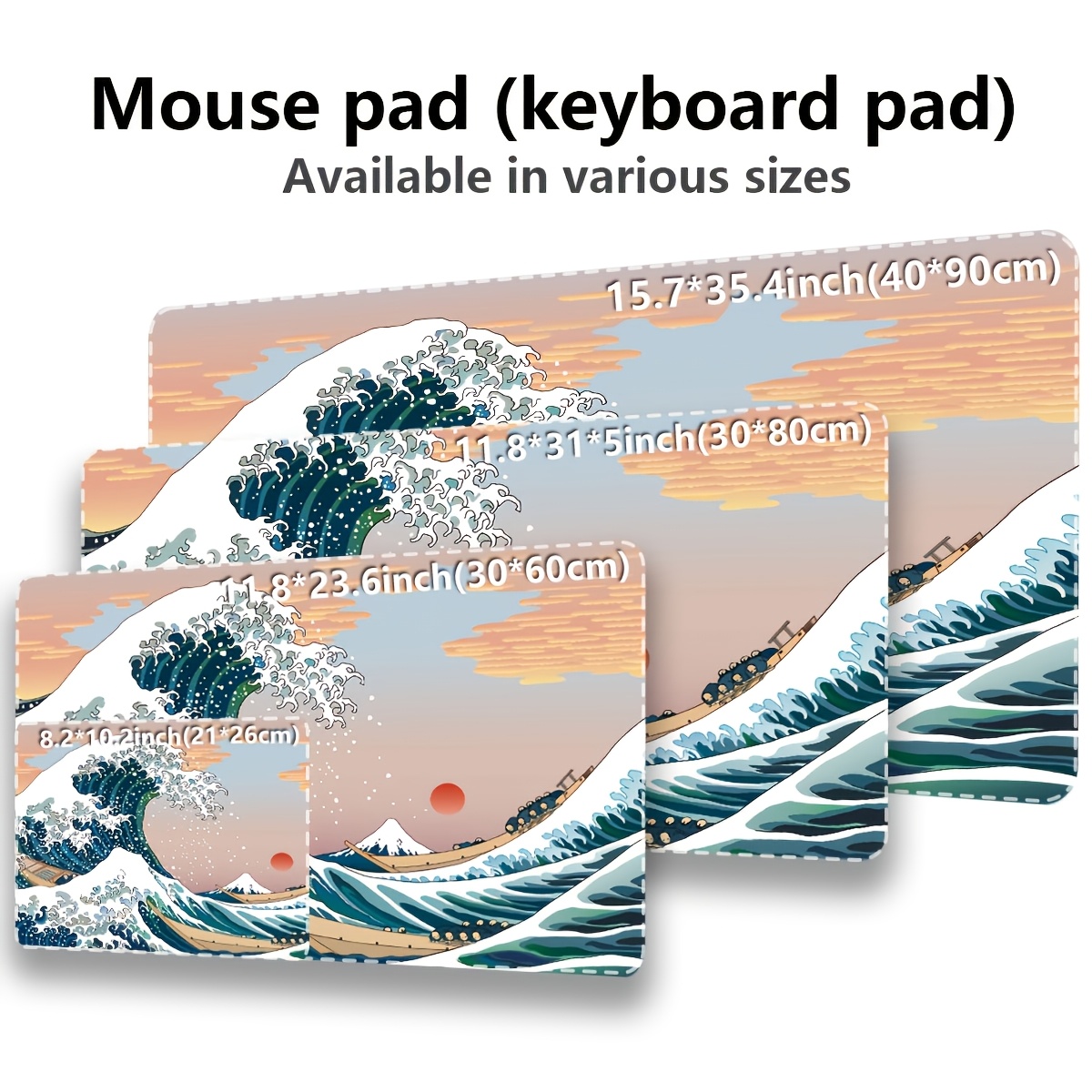 1pc Wave Large Mouse Pad, Gami - Pc Gaming Drawing recension och pris