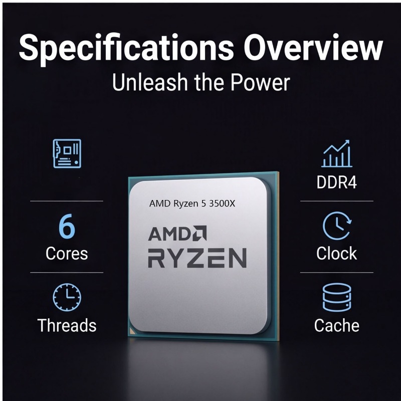 AMD Ryzen 5 3500X Desktop CPU  - Pc Gaming Gta 6 recension och pris