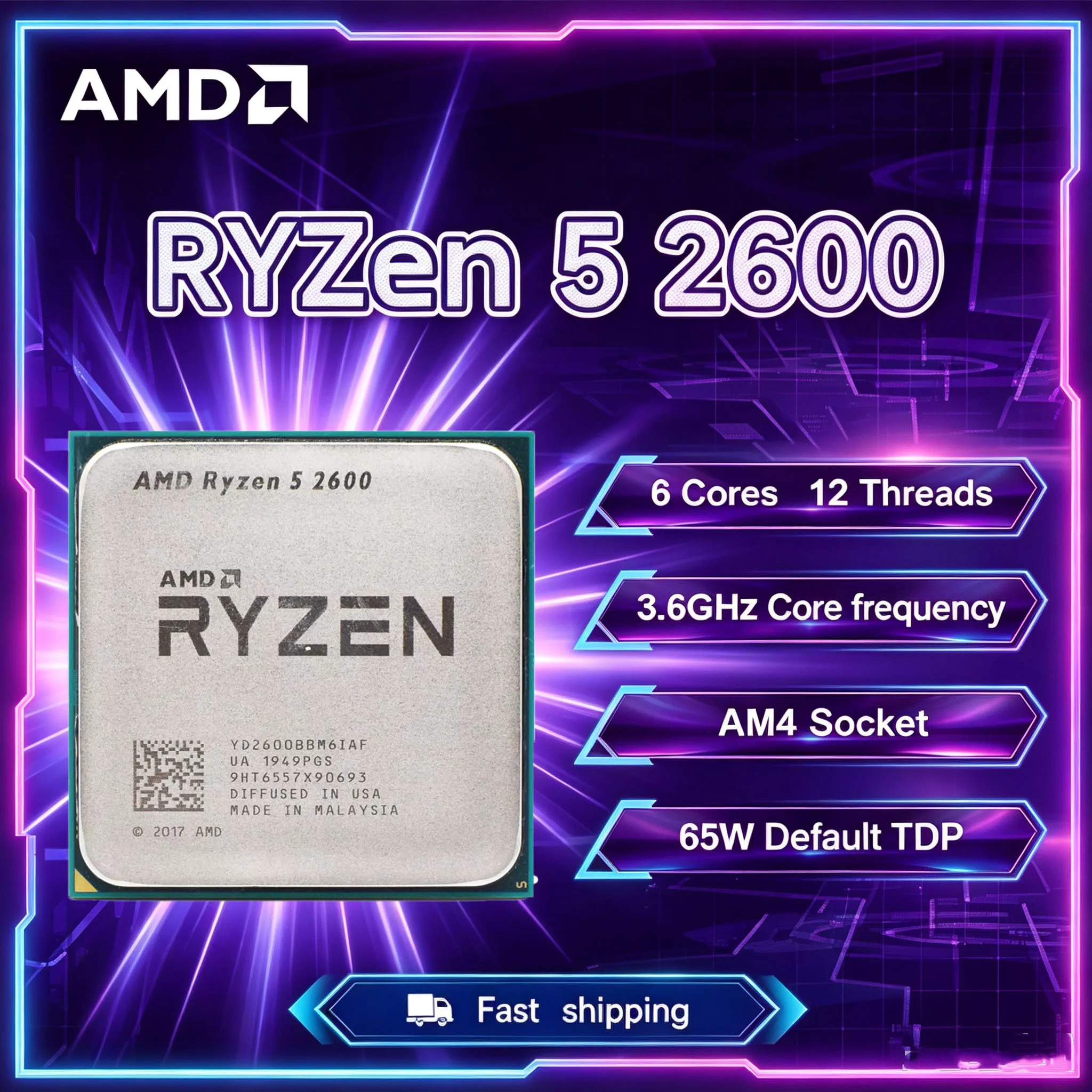 AMD Ryzen 5 2600 Gaming CPU 6  - Pc Gaming Build Up recension och pris