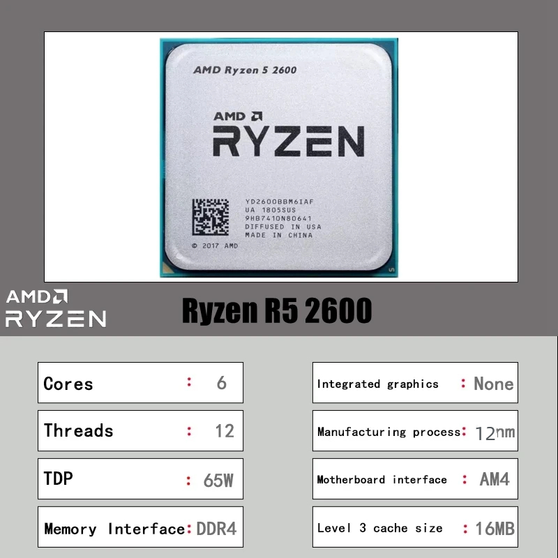 AMD Ryzen 5 2600 Gaming CPU 6  - Pc Gaming Build Up recension och pris