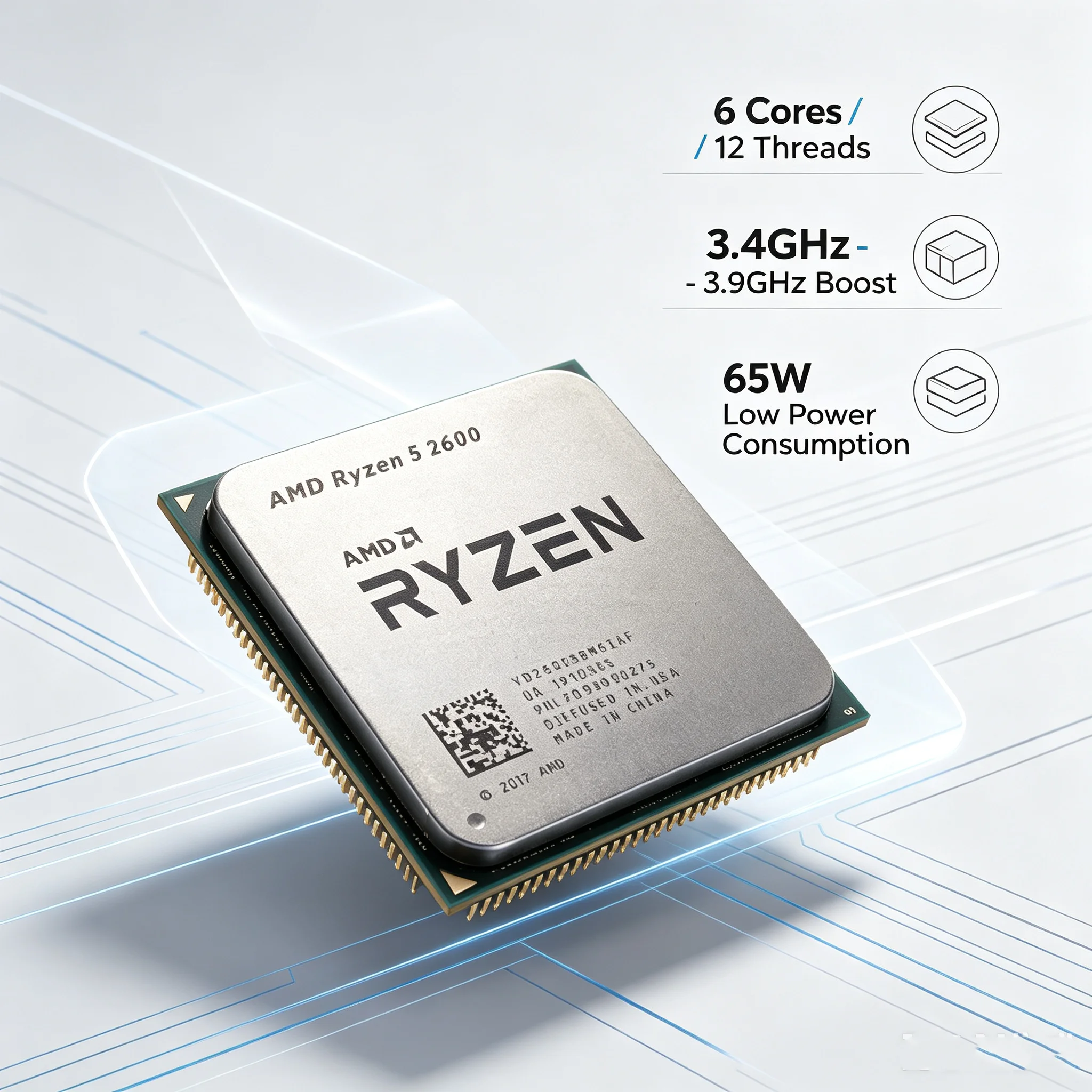 AMD Ryzen 5 2600 Gaming CPU 6  - Pc Gaming Build Up recension och pris