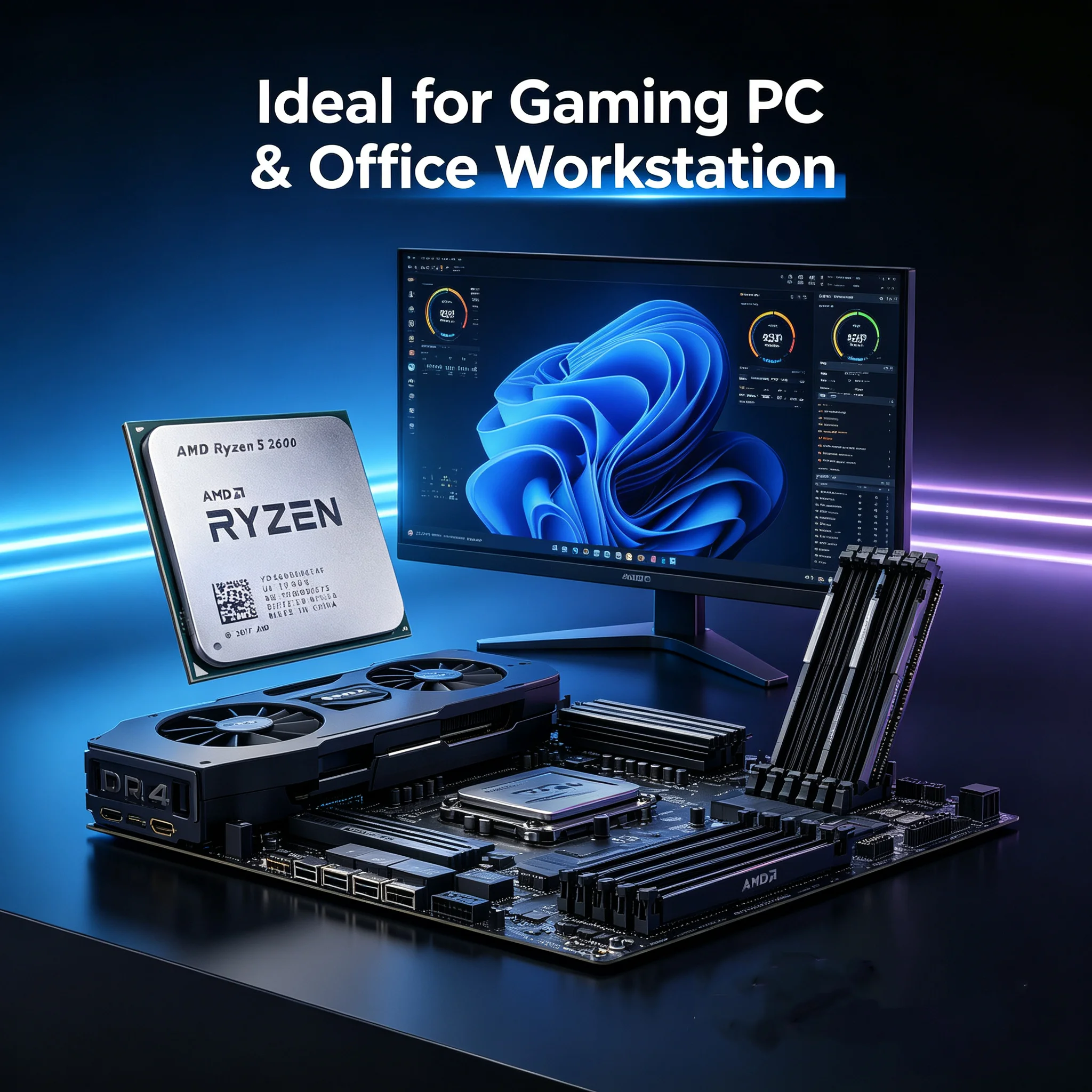 AMD Ryzen 5 2600 Gaming CPU 6  - Pc Gaming Build Up recension och pris